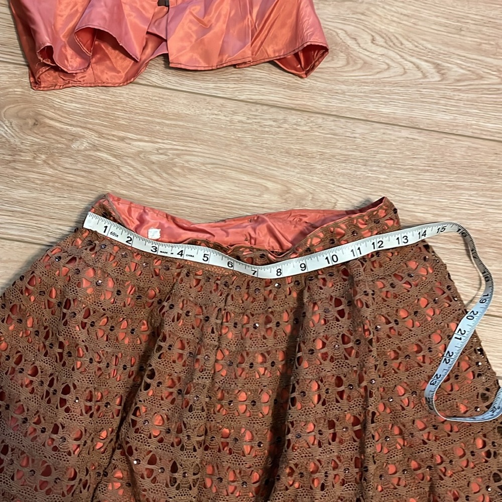 Vintage 1950s 2 piece lace skirt set - Picture 10 of 14